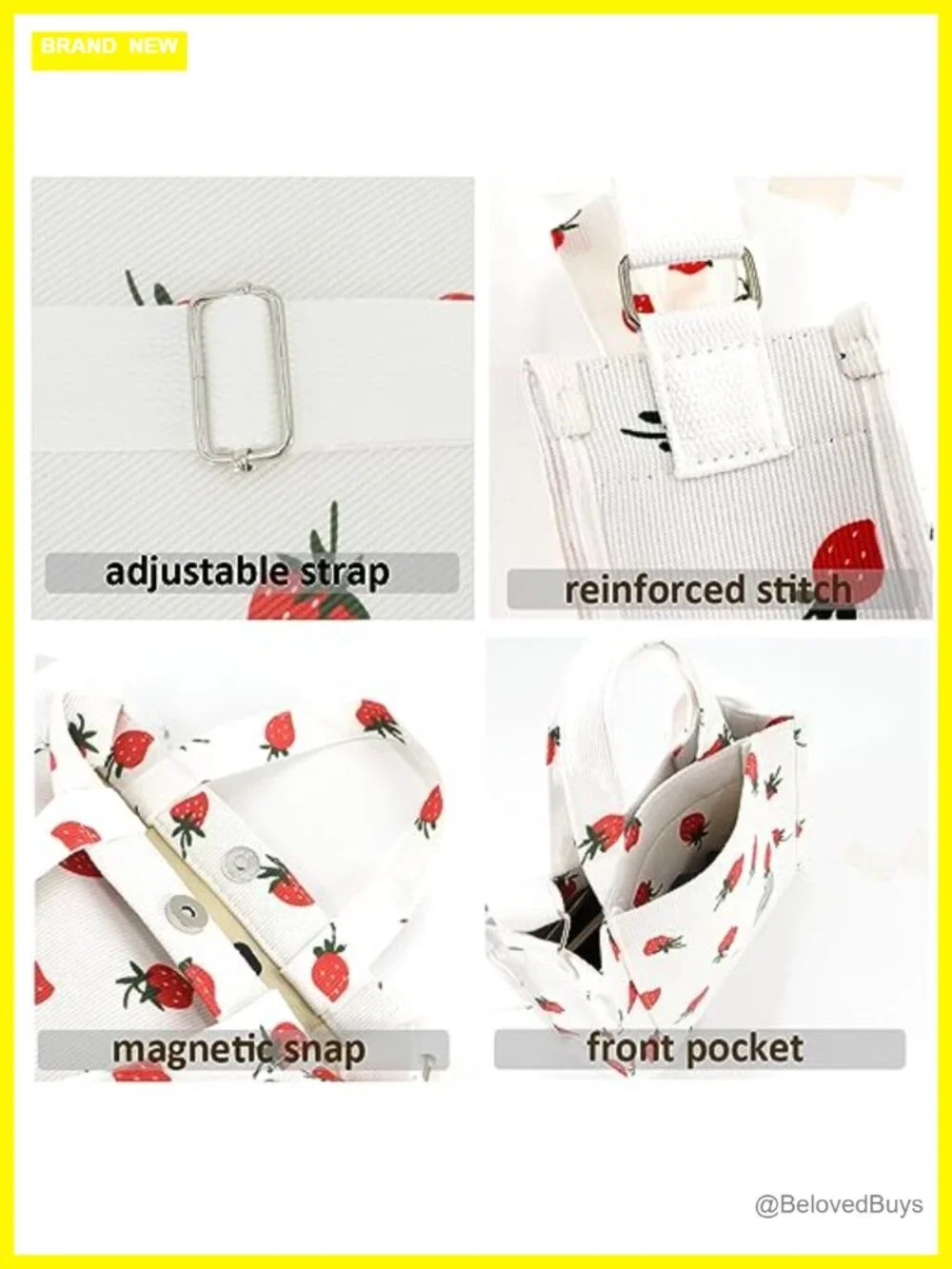 Corduroy Tote Bag with Compartments for Work Travel College